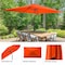 Pure Garden 10 Rectangular Patio Umbrella, Orange 50-LG1280 - alternate 3